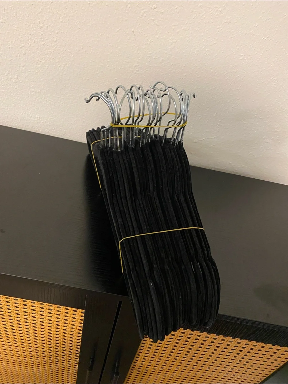 24 Black Velvet Suit Hangers - 24 pieces Pack